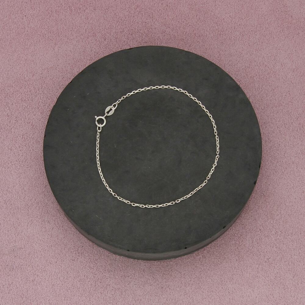sterling silver 1mm fine cable chain bracelet size 7in